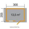 Szerszámtároló faház 123-as alapozási rajza