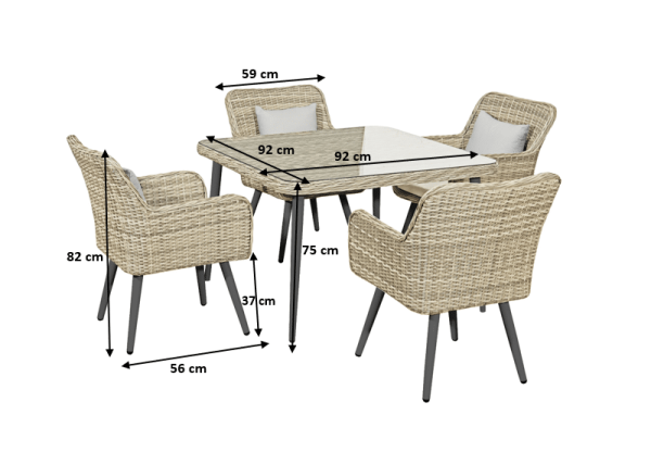rattan kerti bútor Basso