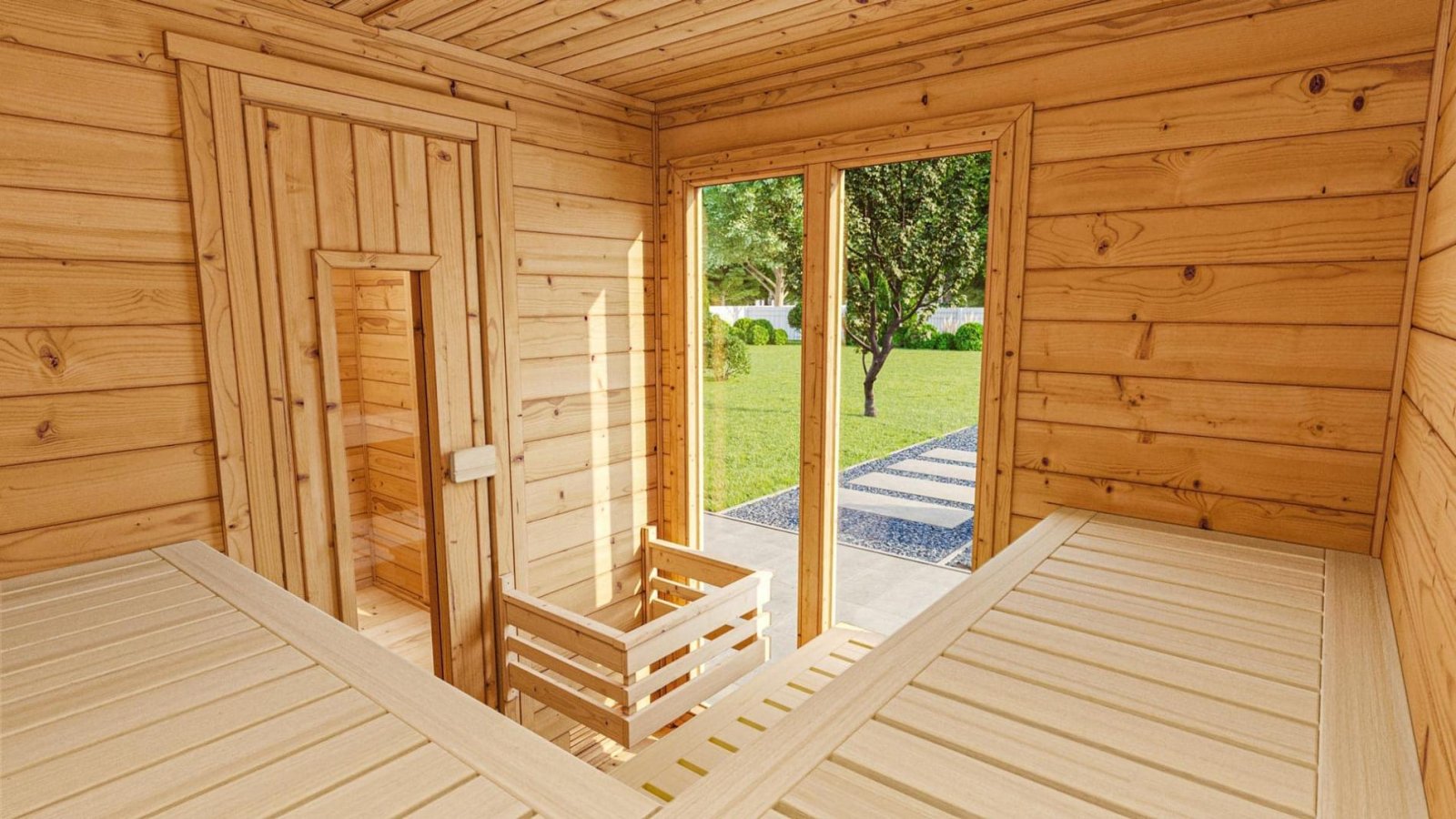 Szaunaház belső Weka wellness 533