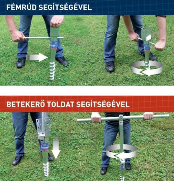 Talajcsavar tönkalapozás