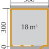 Szerszámtároló Weka faház alap mérete 116.3030.00.00