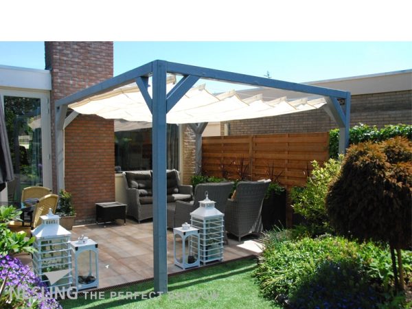 Pergola építés a kertben