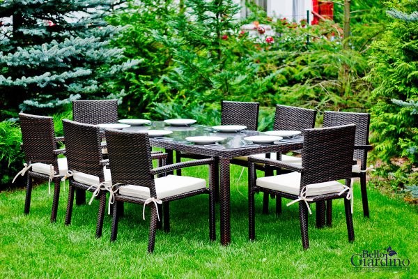 Időjárásálló rattan kerti bútor Ombroso kerti párnákkal együtt