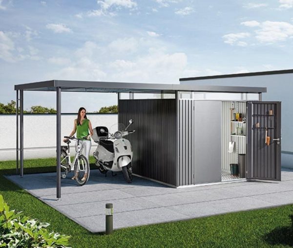Biohort_HighLine_fém_kerti_ház_oldaltetővel
