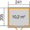 Szerszámtároló faház 218-as alaprajza