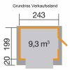 árusító pavilon faház Weka 221.2420.