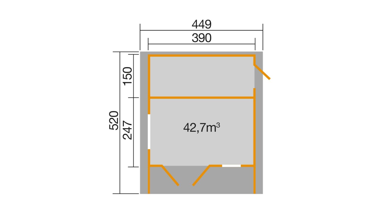 Hétvégi faház alaprajza M44548