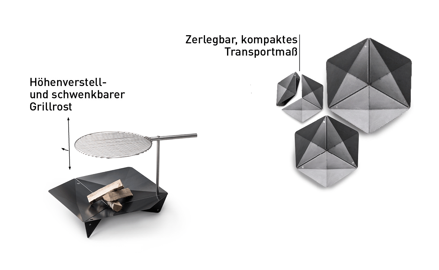 Höfats Triple tűztrakó grill